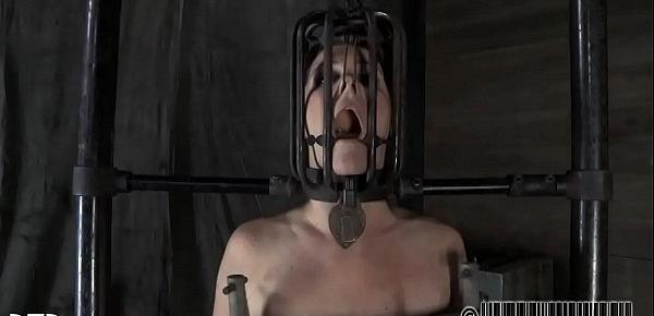  Restrained cutie is punished